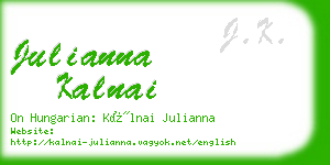 julianna kalnai business card